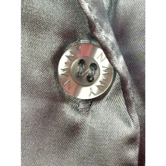 Nicole Miller New York Women’s Medium Soft Satin Notched Collar Boxy Pajama Top - Picture 7 of 12